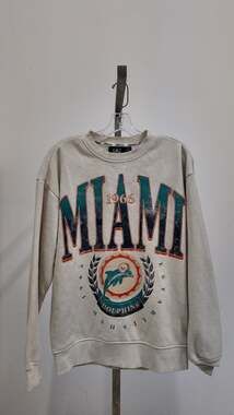 Primark x NFL Miami Dolphins Vintage Style Graphic Sweatshirt - Size Small